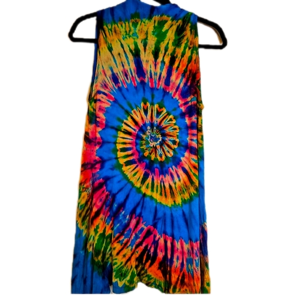 TIE DYE Rayon Stretch Sleeveless Cardigan-**5 Colors Avail.**- New - Picture 8 of 11